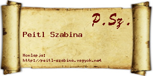 Peitl Szabina névjegykártya